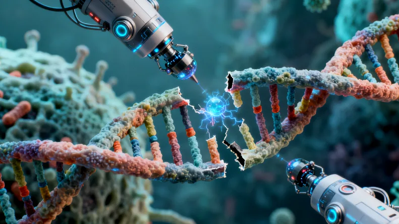 乳腺癌病理切片与基因检测关联示意图