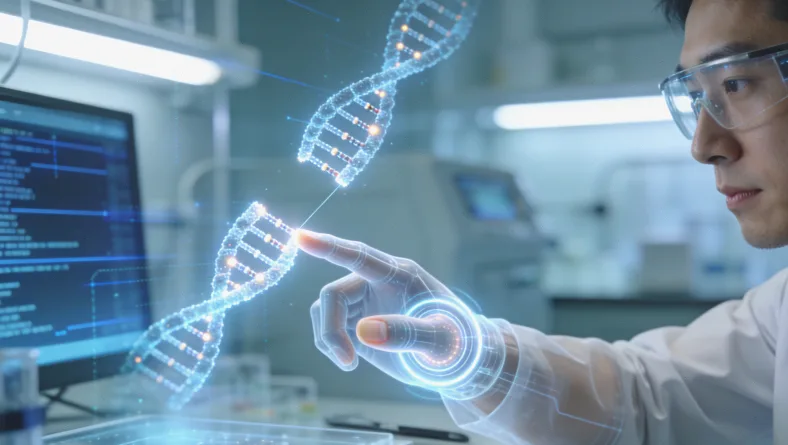 基因检测实验室工作场景