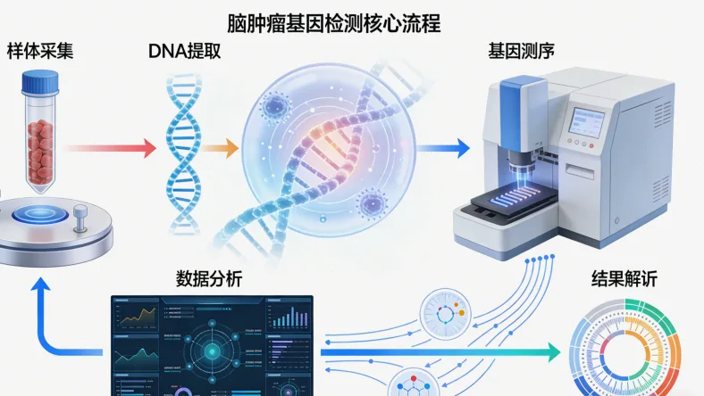 肺癌靶向治疗基因检测流程示意图