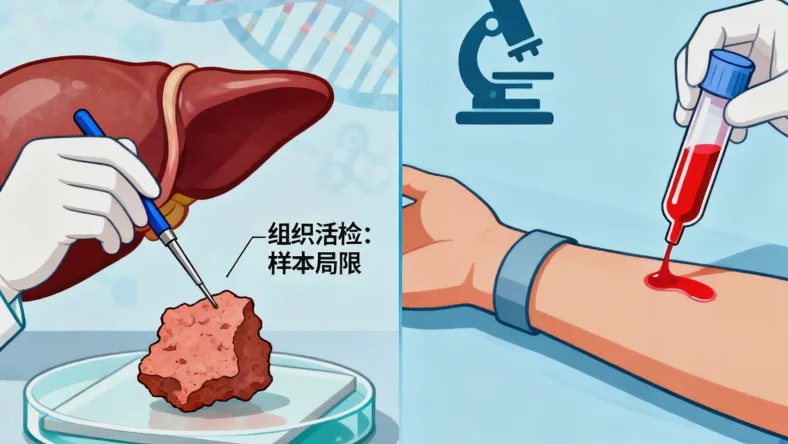 肿瘤组织样本与血液样本检测对比图