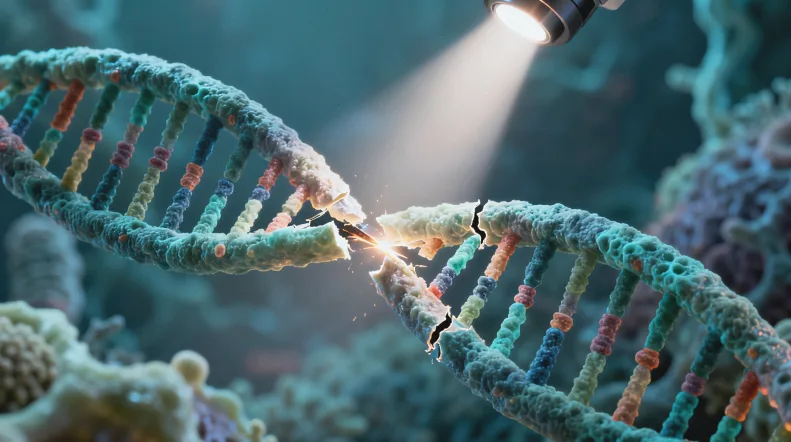 病理医生正在显微镜下判读免疫组化切片