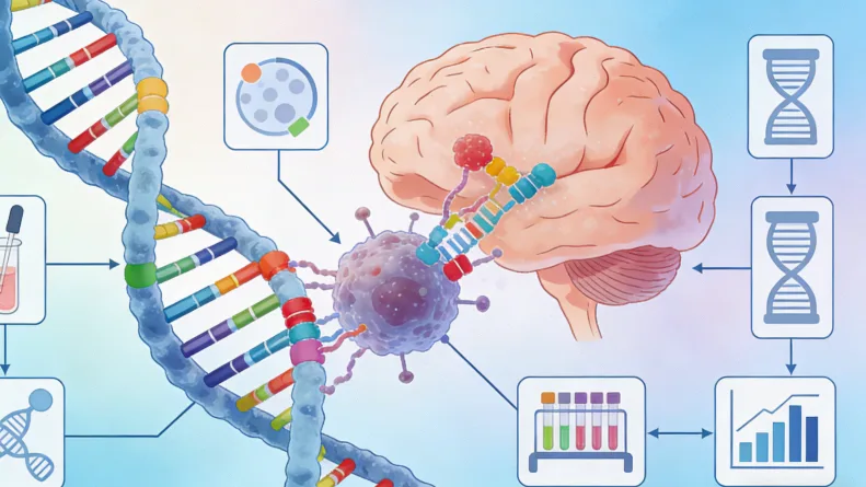 胃癌细胞与靶向药物作用示意图