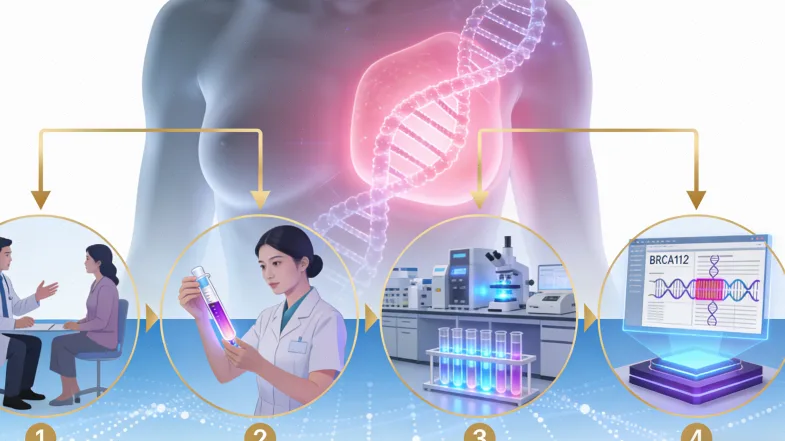 基因检测报告关键指标示意图