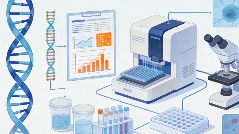 基因检测报告关键指标示意图