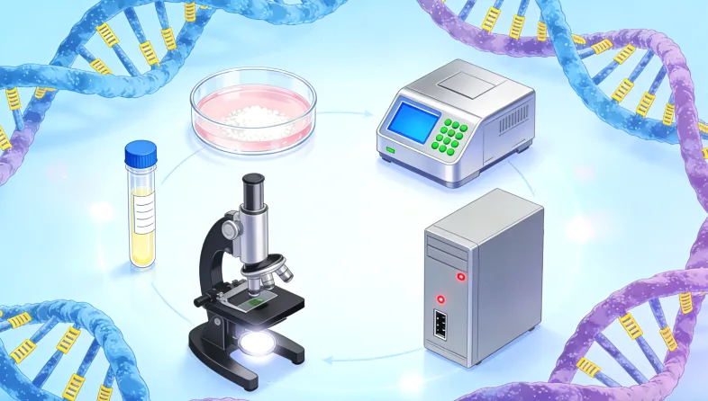 高通量测序实验室内部工作场景
