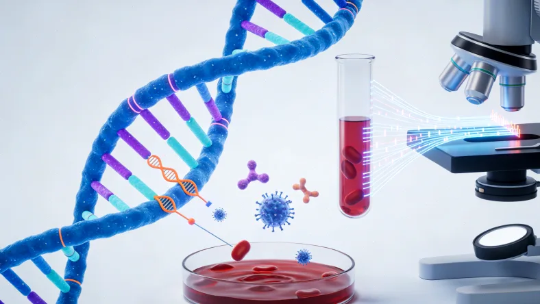 基因检测报告首页，突出显示复发风险评分区域