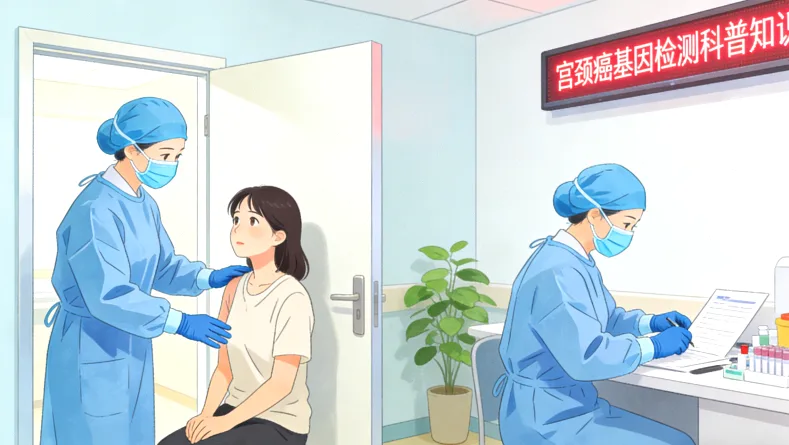 医生与患者共同查看基因检测报告