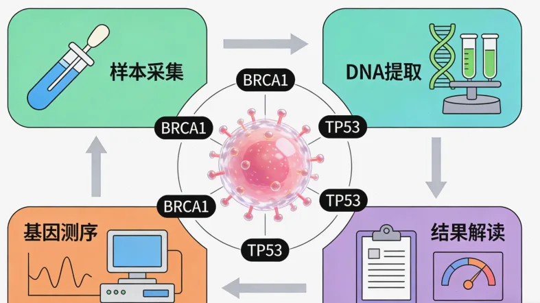 肺癌多基因检测报告示例局部图