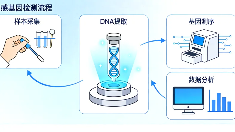 胃癌靶向治疗基因检测流程示意图