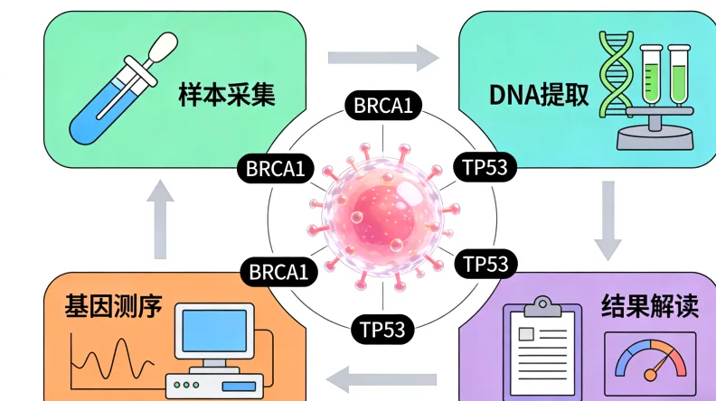 肠癌基因检测报告示例局部图