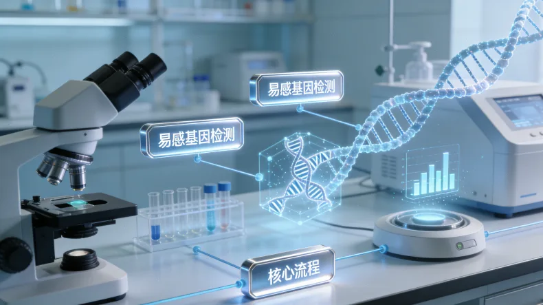 基因检测报告关键指标示意图