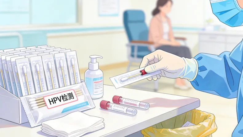 胃癌组织切片HER2免疫组化染色示意图