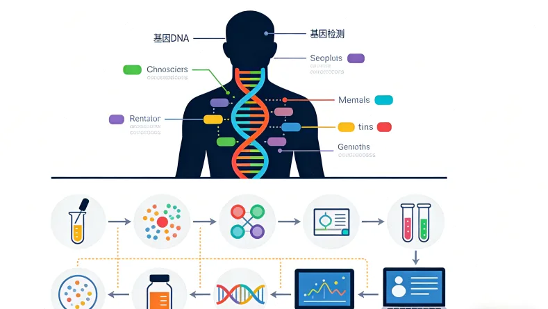 基因检测报告首页关键信息示意图