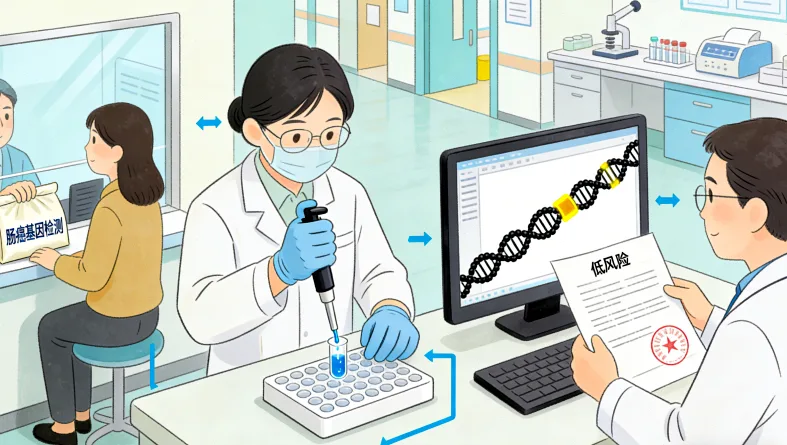 遗传咨询师与患者沟通示意图