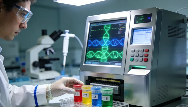 基因检测实验室工作场景