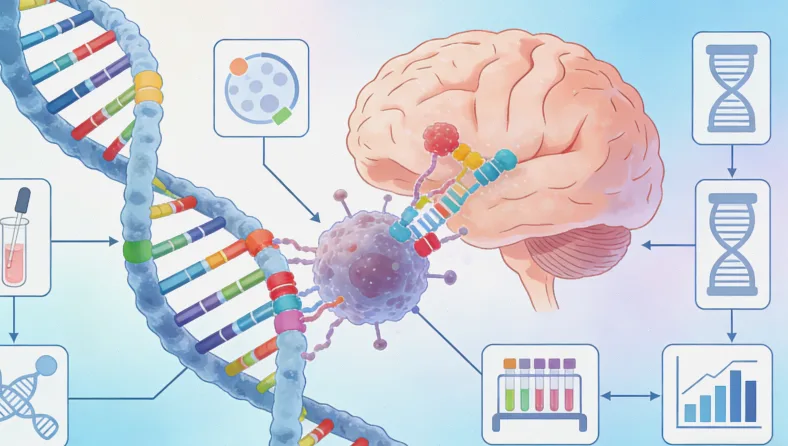 遗传咨询师正在讲解家族谱系图