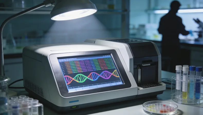 NGS测序仪正在运行工作