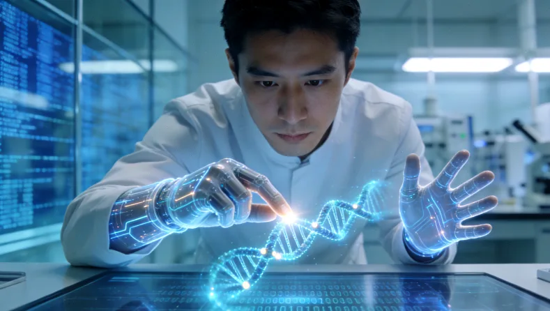 肿瘤组织蜡块与切片过程示意图