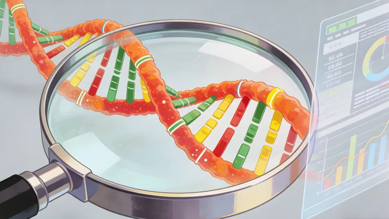基因检测报告核心部分示意图