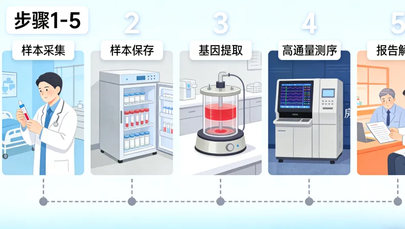 肺癌基因检测报告关键部分示意图