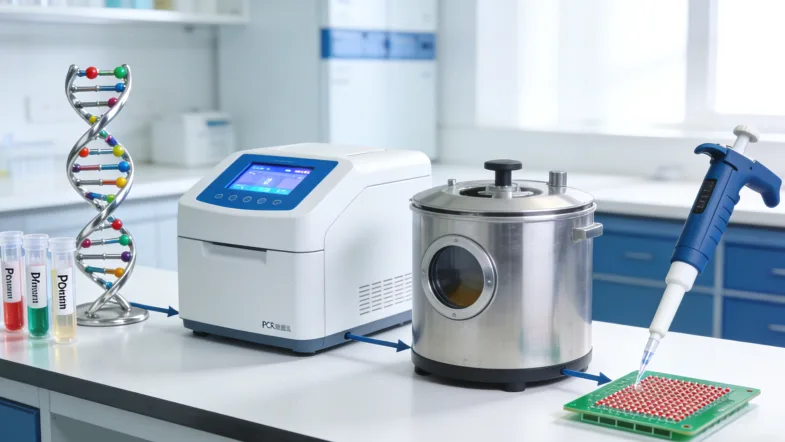 高通量测序实验室内部工作场景