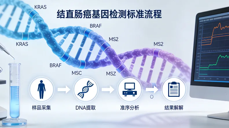 基因检测辅助结直肠癌诊疗决策示意图