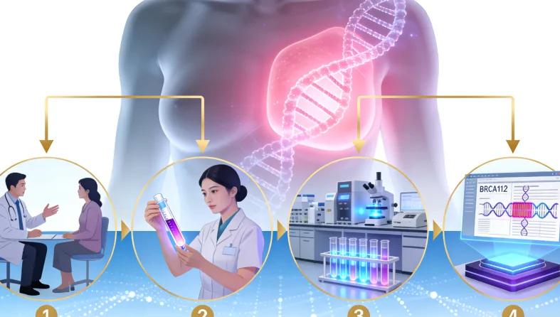 胃癌免疫检测核心标志物示意图