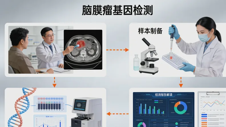 遗传基因检测与肿瘤组织检测原理对比示意图