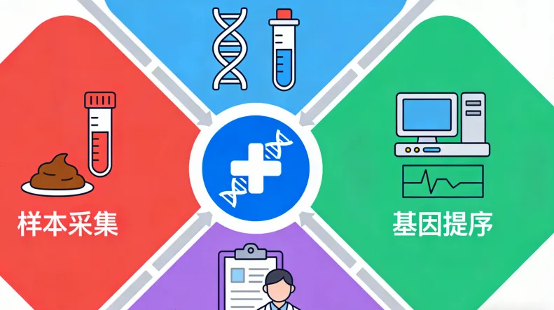 脑肿瘤基因检测全流程示意图