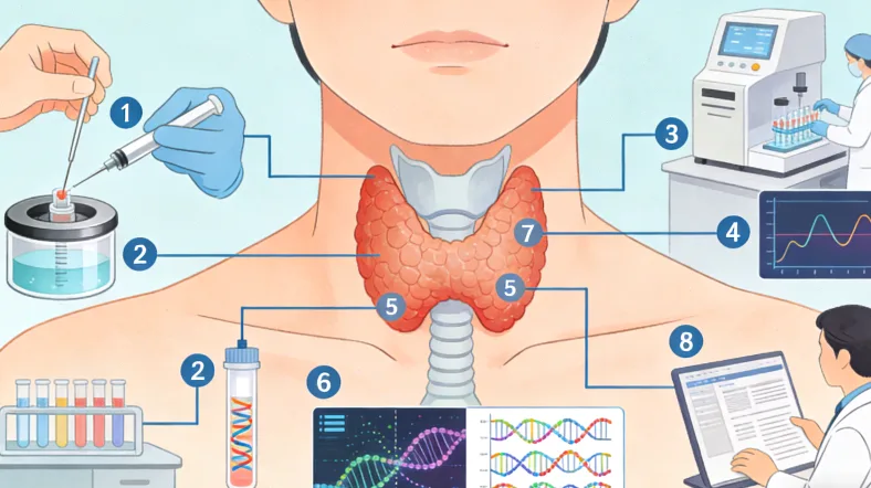 甲状腺癌基因检测核心基因示意图