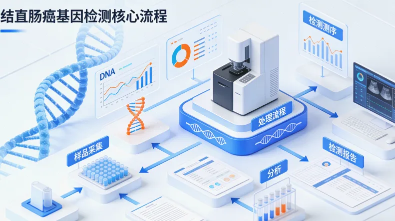 卵巢癌基因检测核心流程示意图