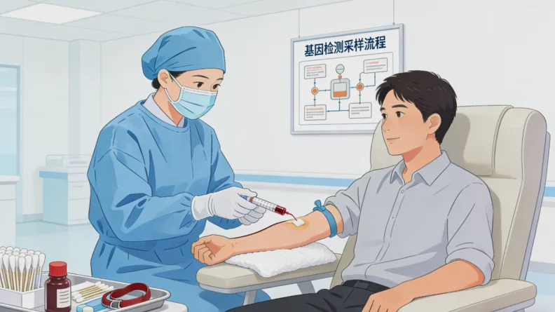 鼻咽癌基因检测采血示意图