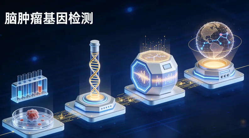 脑肿瘤基因检测基本流程示意图