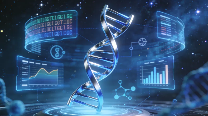 DNA双螺旋结构与突变位点示意