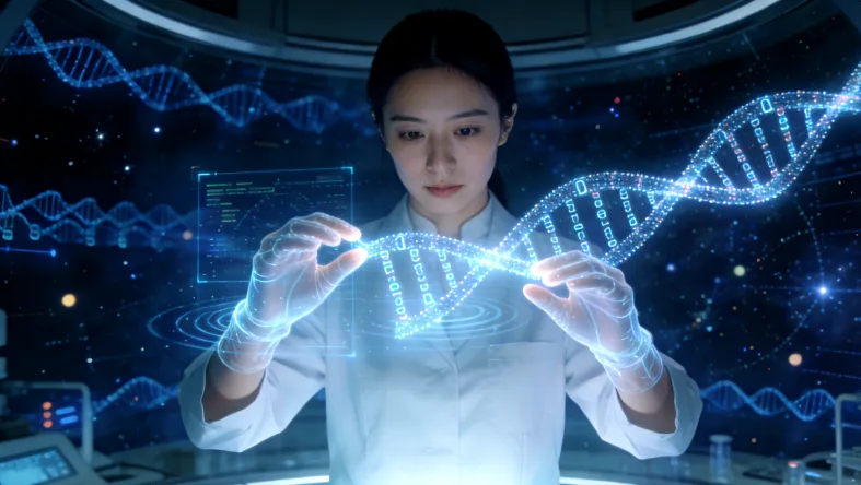 基因检测实验室内部工作场景