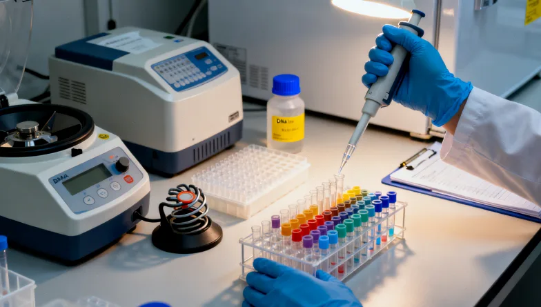 基因测序实验室工作场景