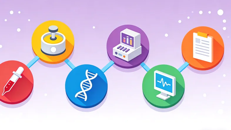 基因测序原理动态示意图