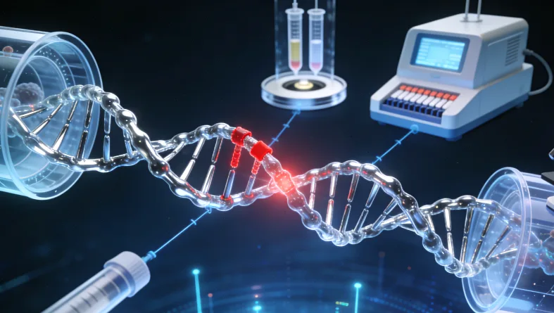 基因检测样本采集过程示意