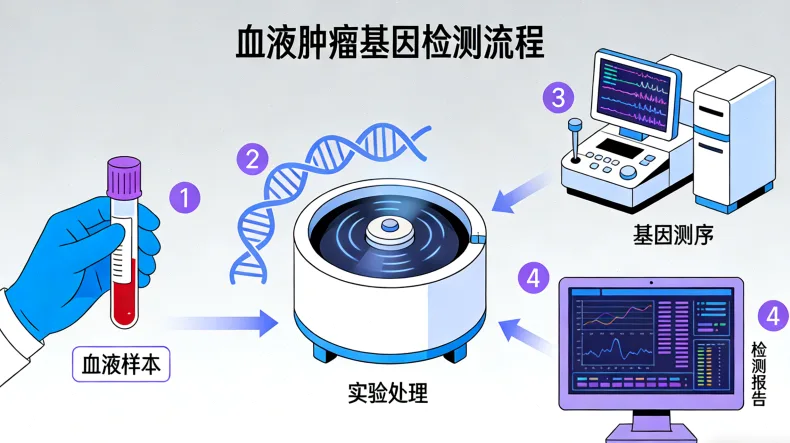 肺癌基因检测流程示意图