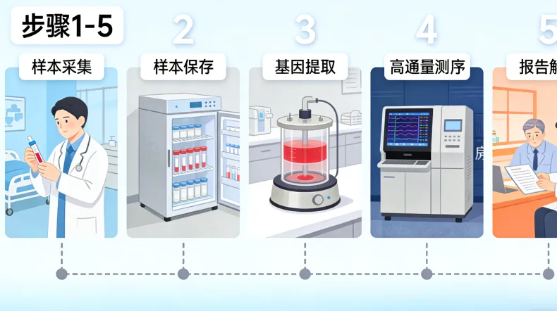 子宫内膜癌基因检测流程示意图