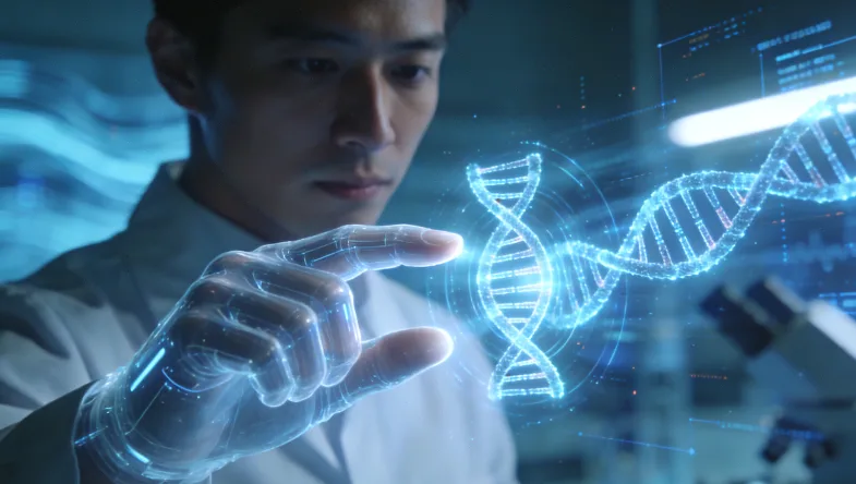 DNA双螺旋与突变点位概念图