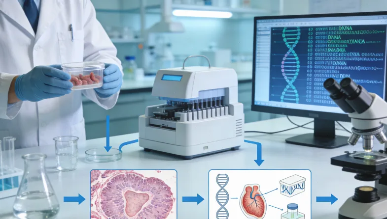 高通量测序仪工作流程简图