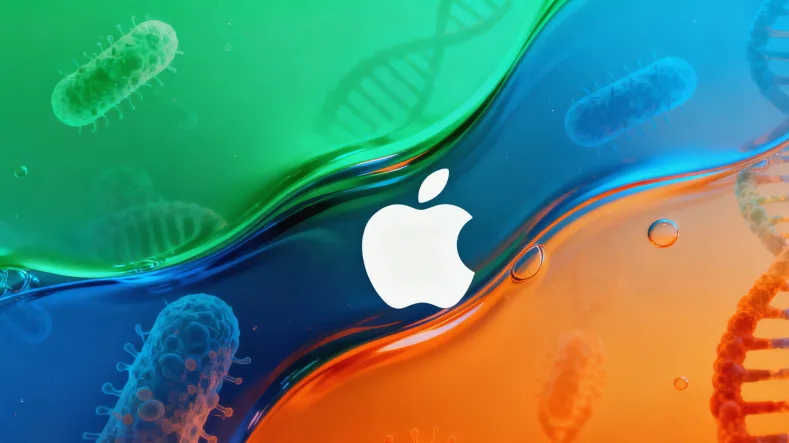 DNA双螺旋与基因位置示意图