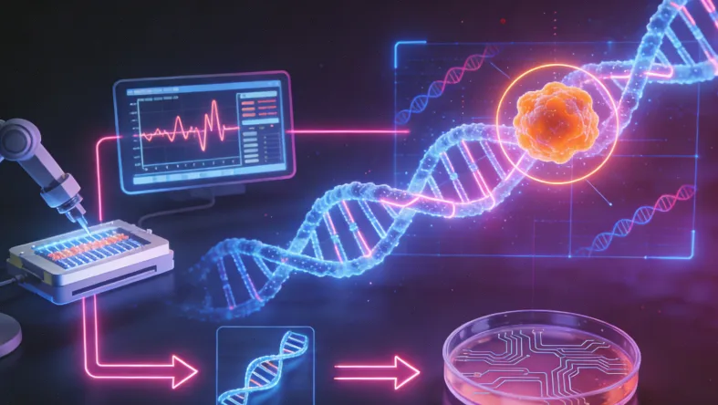 基因测序实验室工作场景