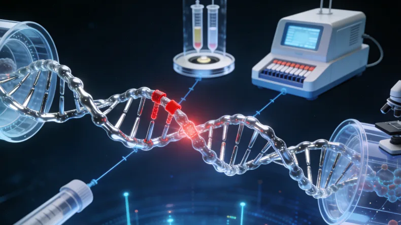 基因测序实验室工作场景