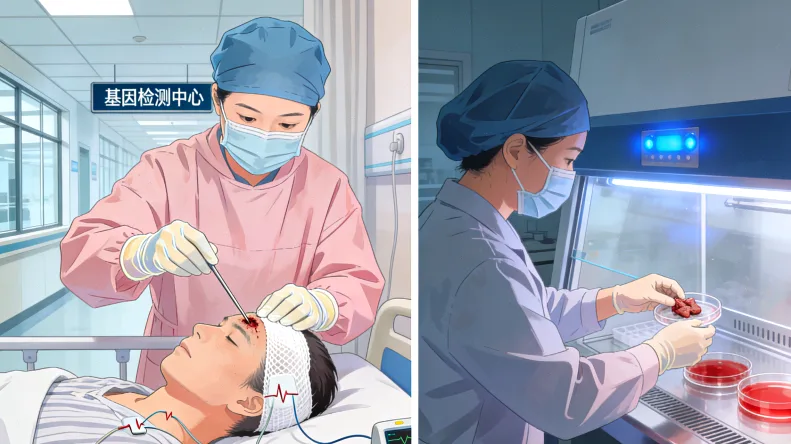 胰腺癌基因检测主要靶点示意图