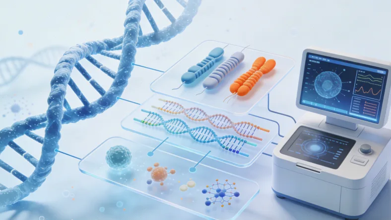 基因测序实验室工作场景