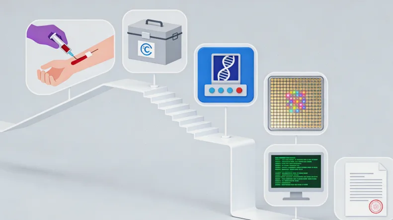 基因测序实验室工作场景