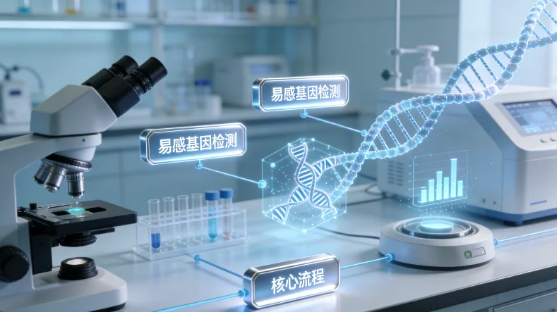 基因测序实验室工作场景