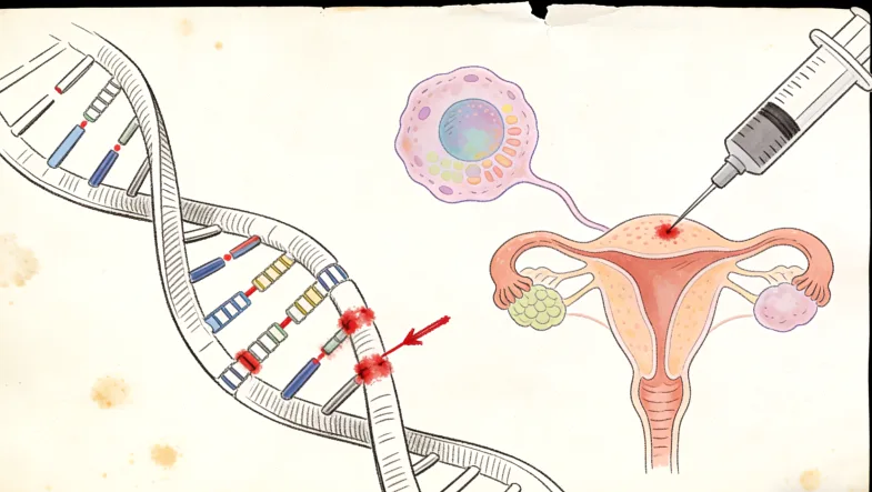 遗传性胃癌相关基因示意图